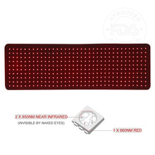 Load image into Gallery viewer,    red-infrared-light-therapy-belt-350-leds-660nm-850nm-with-3-chips-in-1-led-size

